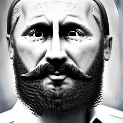 Prompt: Putin with beard, realistic photo, 50mm