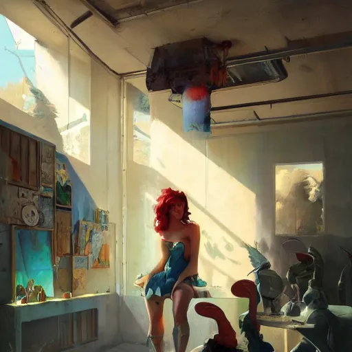 Prompt: the cold room, organic painting, sunny day, matte painting, bold shapes, hard edges, street art, trending on artstation, by huang guangjian and ail elvgren and sachin teng