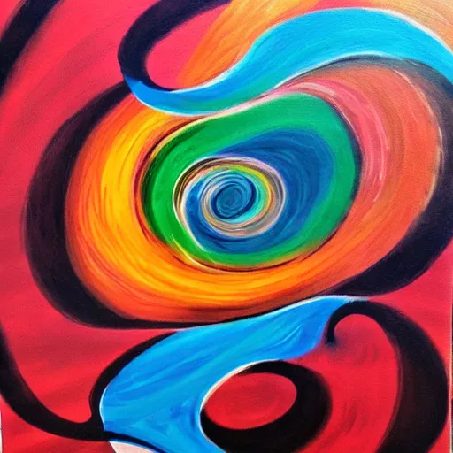 Image similar to acrylic swirl painting