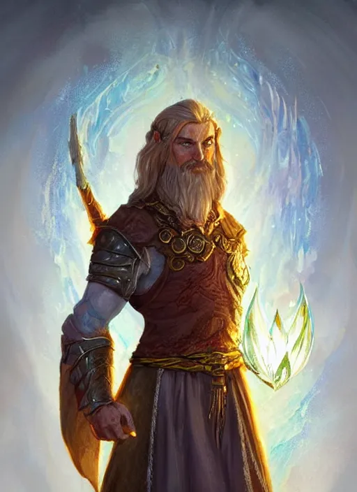 Prompt: high priest, ultra detailed fantasy, dndbeyond, bright, colourful, realistic, dnd character portrait, full body, pathfinder, pinterest, art by ralph horsley, dnd, rpg, lotr game design fanart by concept art, behance hd, artstation, deviantart, hdr render in unreal engine 5