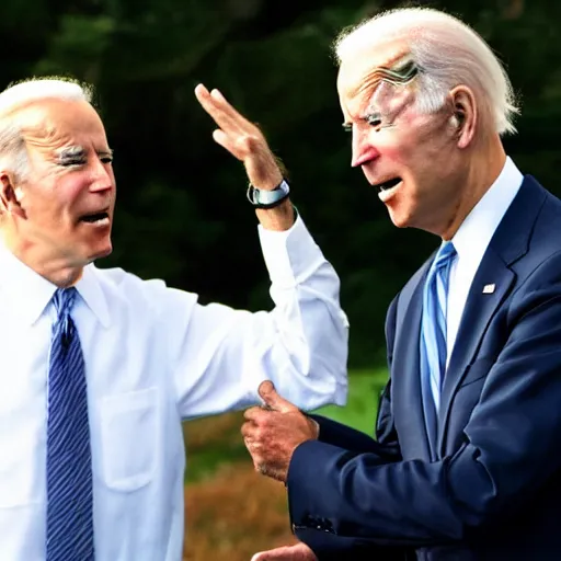 Image similar to presidential anime of Joe Biden receiving the dark power of the Necromantic Force