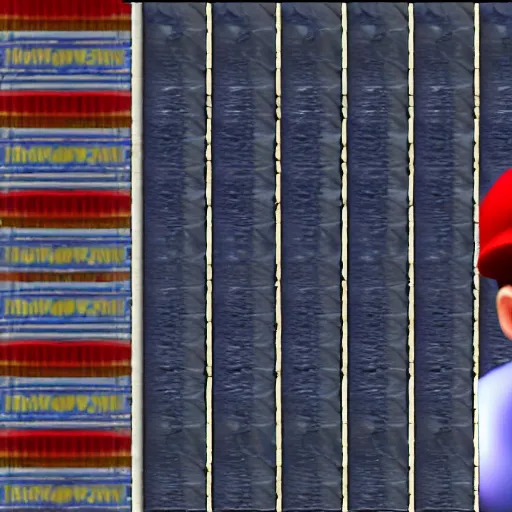 Prompt: Bernie Sanders as the final boss in Mario 64, screenshot