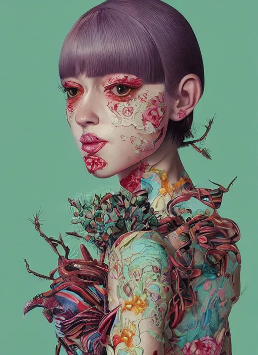 Image similar to fashion girl : : by martine johanna and simon stalenhag and chie yoshii and casey weldon and wlop : : ornate, dynamic, particulate, rich colors, intricate, elegant, highly detailed, centered, artstation, smooth, sharp focus, octane render, 3 d