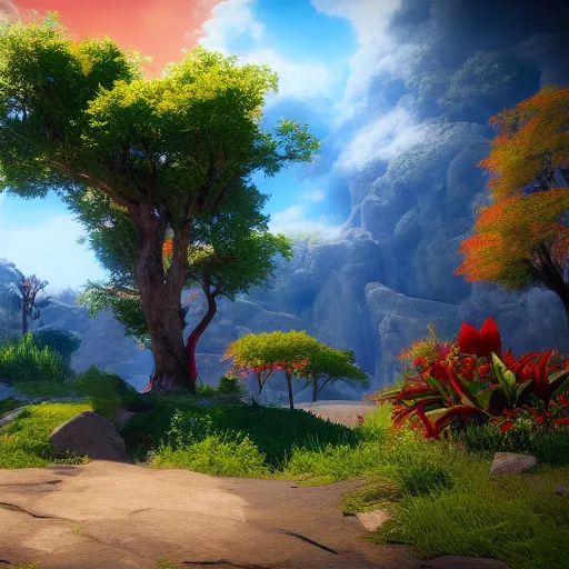 Image similar to the creation of the first god, vivid colors, unreal engine 5, cinematic, beautiful