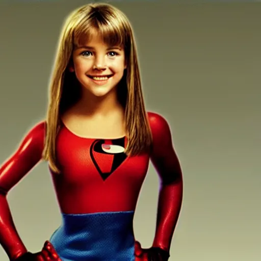 Image similar to live action young jennifer anniston as elastigirl