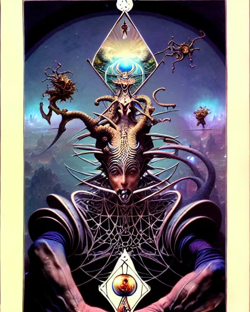 Image similar to man upside down tarot card, fantasy character portrait made of fractals, ultra realistic, wide angle, intricate details, the fifth element artifacts, highly detailed by peter mohrbacher, hajime sorayama, wayne barlowe, boris vallejo, aaron horkey, gaston bussiere, craig mullins