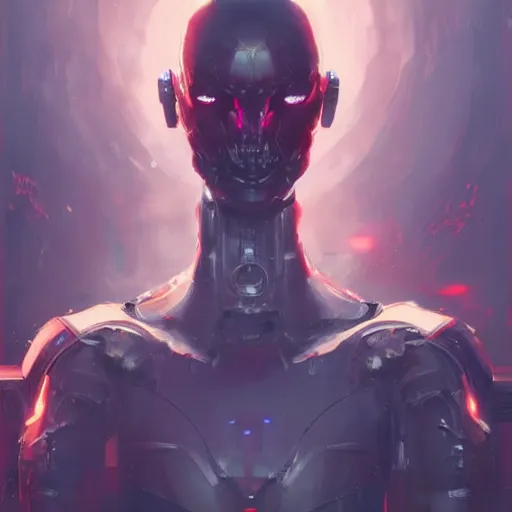 Image similar to evil artificial intelligence, cyberspace, painted by greg rutkowski, painted by magali villeneuve, digital art, trending on artstation, wintermute