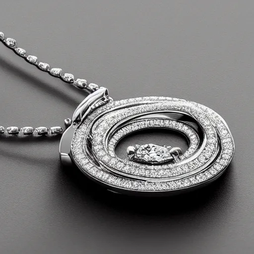 Image similar to A diamond encrusted piece of jewelry inspired by the Andromeda galaxy