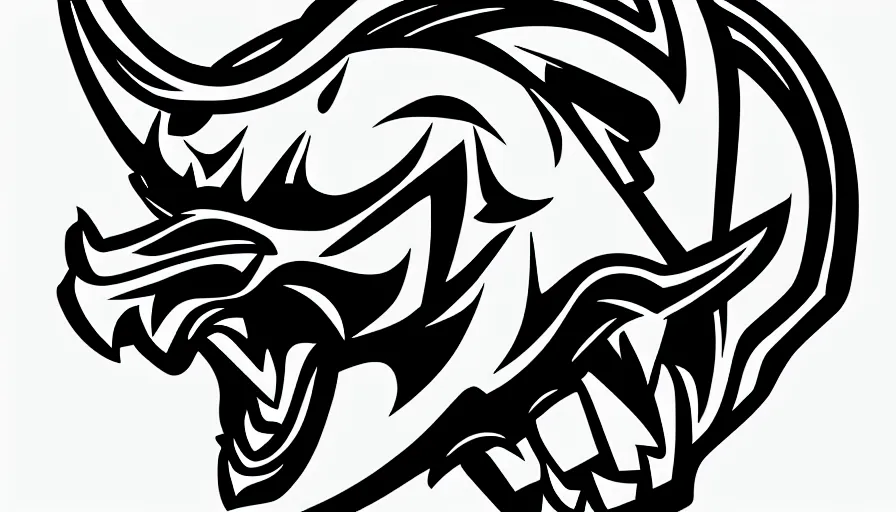 Image similar to sketch!!! of a stylized angry bull head, symbol, sports logo!!!, black and white