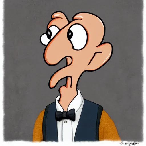 Prompt: handsome squidward, realistic portrait