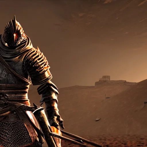 Prompt: Dark Souls, Desert buried city area; gameplay