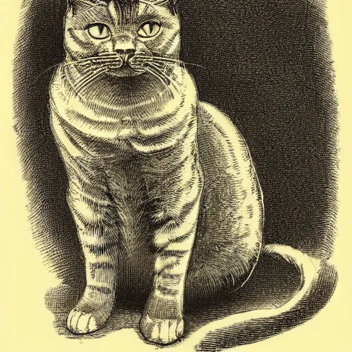 Image similar to Franklin Booth illustration of a cat