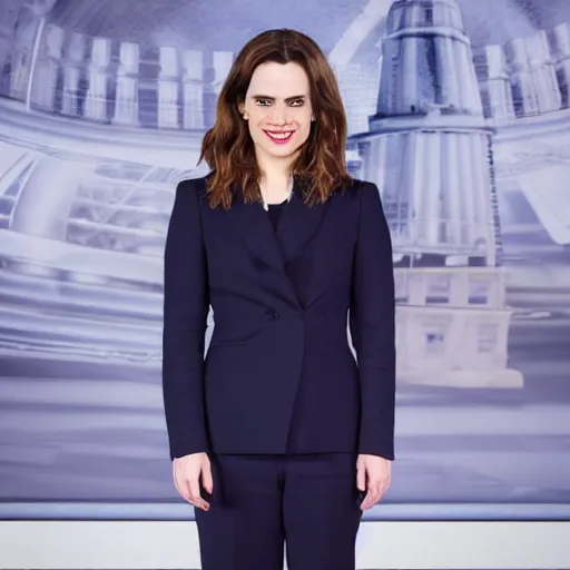 Prompt: a beautiful full body photograph of hayley atwell dressed as doctor who, symmetrical face, extreme realism and detail, 8 k, completely framed, direct lighting, 3 5 mm photo, photorealistic, sharp focus