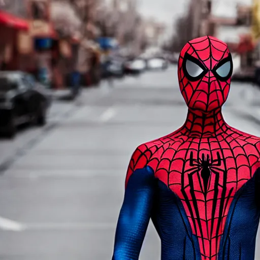 Image similar to spiderman wearing cowboy jacket