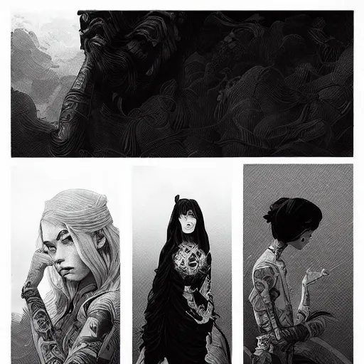 Prompt: mcbess illustration of a hand maiden, intricate complexity, by greg rutkowski, artgerm, ross tran, conrad roset, takato yomamoto, ilya kuvshinov. 4 k, beautiful, cinematic dramatic atmosphere, surrealism