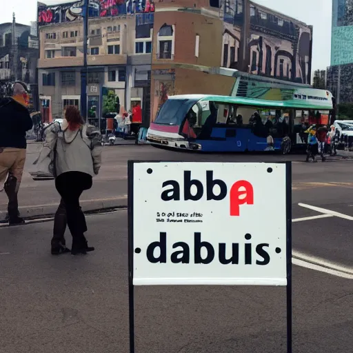 Prompt: a sign that says dababus