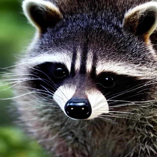 Image similar to anthropomorphic racoon, chibby, male, blue jacket