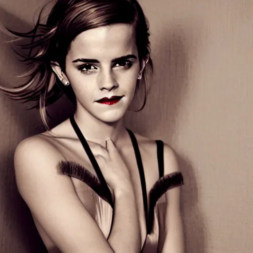 Image similar to Emma Watson, pin-up