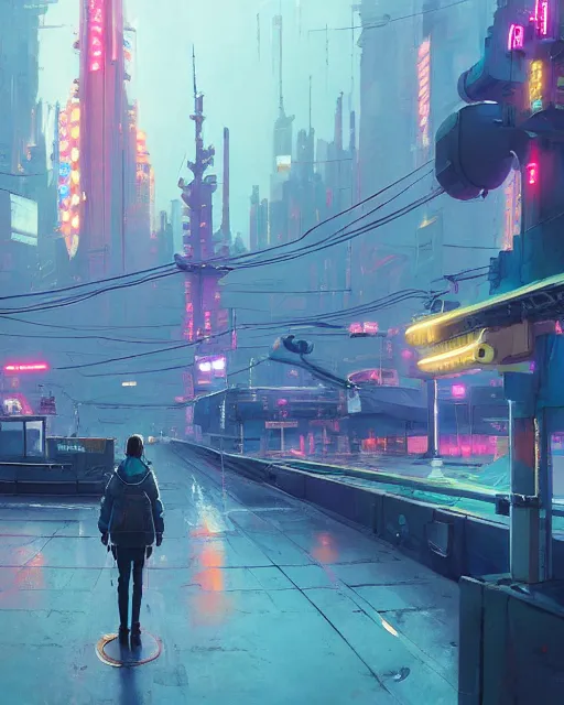 Prompt: painting of cyberpunk kyiv, detailed, by simon stalenhag, cory loftis, james gilleard, atey ghailan, makoto shinkai, goro fujita, studio ghibli, rim light, exquisite lighting, clear focus, very coherent, plain background, soft painting