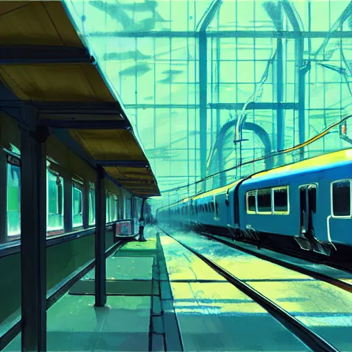 original characters, anime girls, train station, morning | 1920x1080  Wallpaper - wallhaven.cc