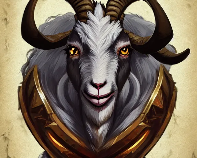 Prompt: goat esports logo design, deep focus, d & d, fantasy, intricate, elegant, highly detailed, digital painting, artstation, concept art, matte, sharp focus, illustration, hearthstone,