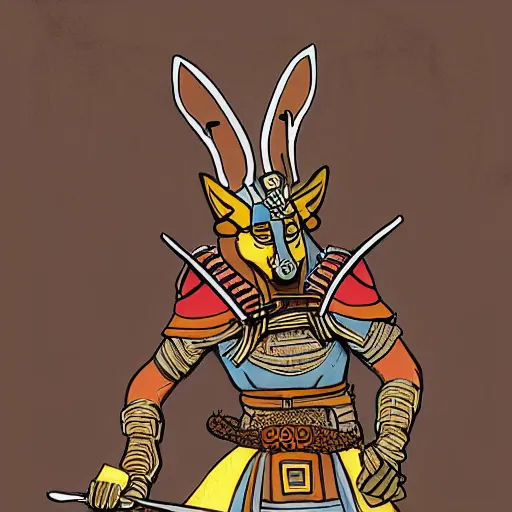 Image similar to anubis as a samurai