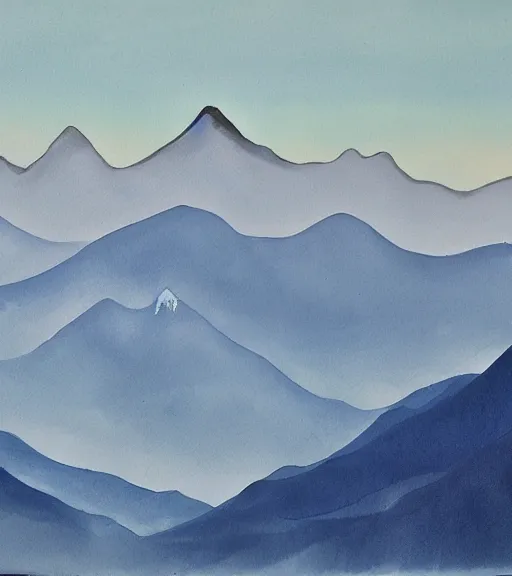 Prompt: painting of mountains by li cheng