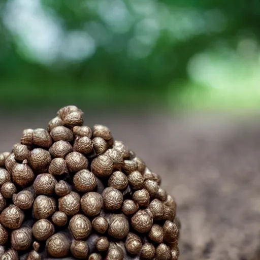 Prompt: professional photo of creature made of acorns, high detail, 4 k, ultra realistic