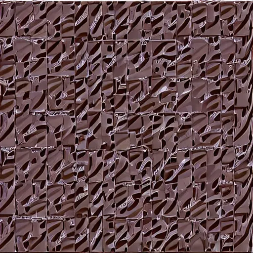 Prompt: chocolate bar with a pattern of till lindemann