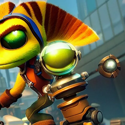 Prompt: “ Ratchet and clank in a Pixar movie”