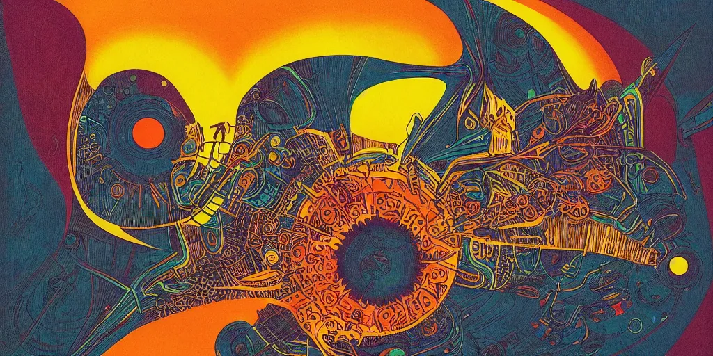 Prompt: 7 0 s colourful afrofuturist biomorphic opart, 6 0 s space age design photography, future retro, manta ray, mantis head god temple, mandlebulb tiny intricate details, dan mcpharlin, kilian eng, pascal blanche, josh kirby, roger dean, arthur rackham, beksinski, greg hildebrandt, scifi, 8 k