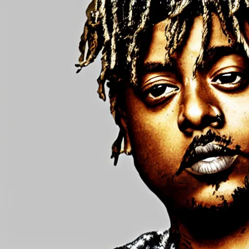 Image similar to juice wrld holding up a knife digital art 4 k the detailed super realistic