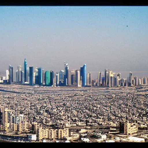 Prompt: kuwait city skyline in 1 9 9 9