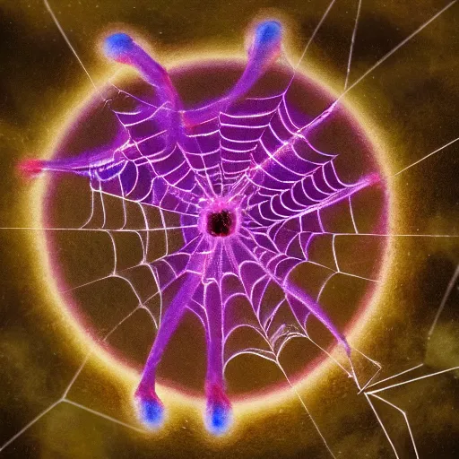 Image similar to Astral spider feeding on human aura