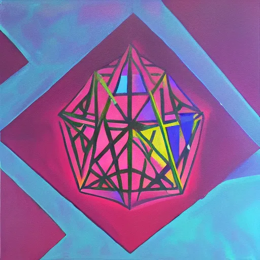 Prompt: Nonagon Infinity, wet oil paint