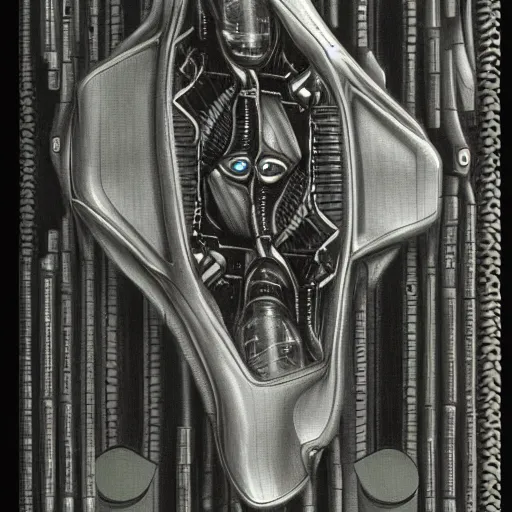 Prompt: a poker card concept by giger