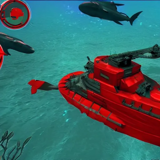 Prompt: Russian Shark tank in Red Alert 3