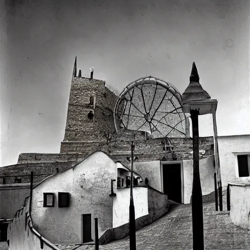 Prompt: town, photo, photography, salvador dali