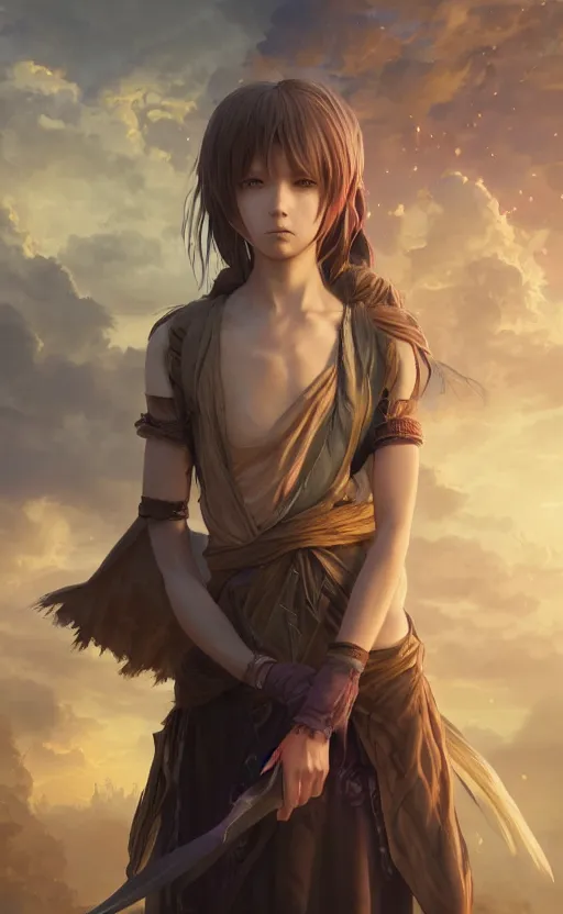 Prompt: a girl from final fantasy live action, non non biyori, evocative, mystical night, very very very very detailed, award winning, masterpiece digital painting by greg rutkowski, alex grey, artstation, 4 k wallpaper