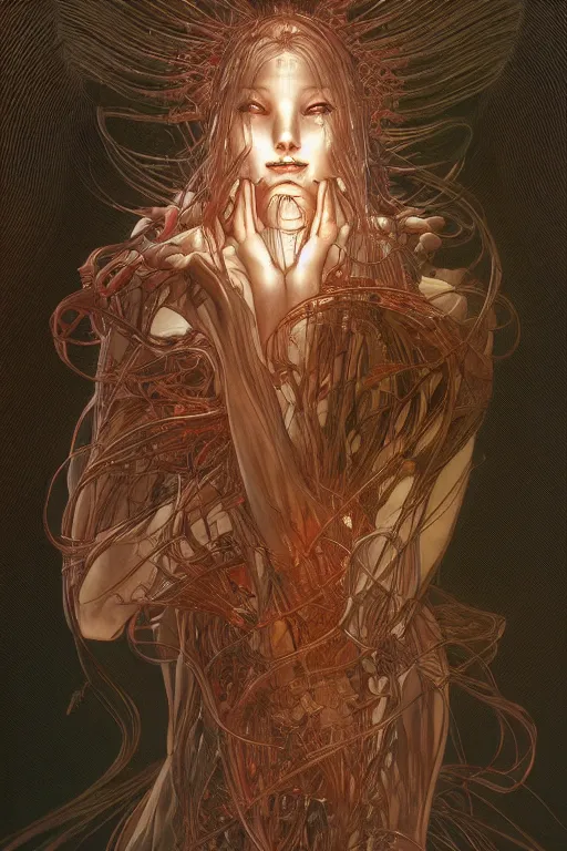 Image similar to tinnitus, by artgerm and yoshitaka amano and moebius and hr giger and zdislaw beksinski and alphonse mucha, trending on artstation