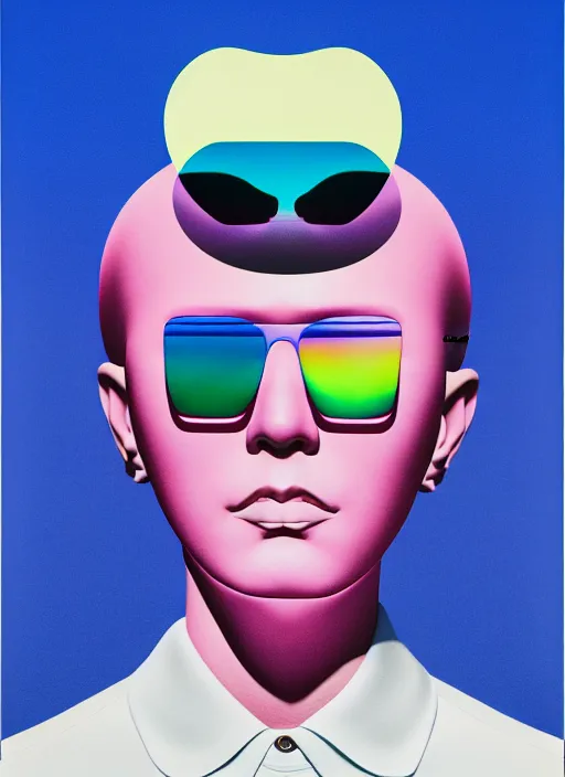 Image similar to balenciaga shades ad by shusei nagaoka, kaws, david rudnick, airbrush on canvas, pastell colours, cell shaded, 8 k