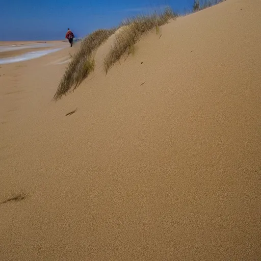 Prompt: wandering through the dunes of a once great ocean