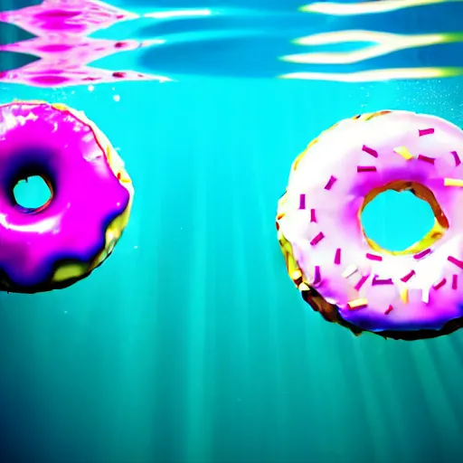 Image similar to donut under water sea , sunk deep water view , under water pictures