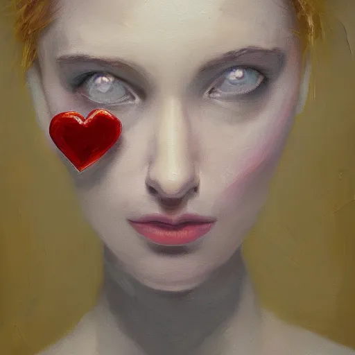 Image similar to what depression looks like, oil painting, heart, pale colors, high detail, 8 k, wide angle, trending on artstation,