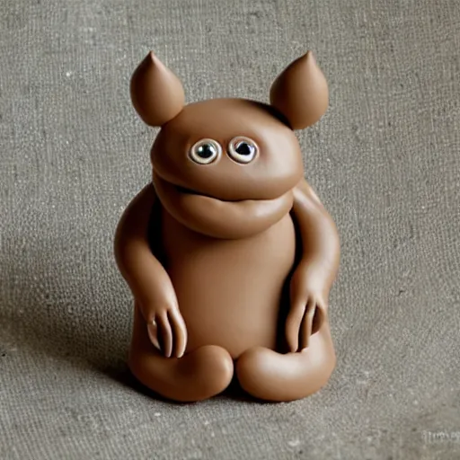 Image similar to cute clay alien beaver