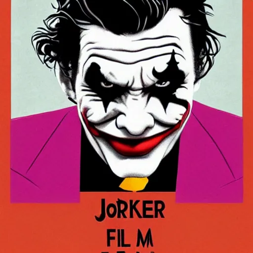 Image similar to joker as film poster