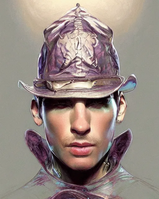 Prompt: rorschach 1 9 6 0 s | highly detailed | very intricate | symmetrical | whimsical and magical | soft cinematic lighting | award - winning | closeup portrait | doll | painted by donato giancola and mandy jurgens and ross tran | pastel color palette | featured on artstation