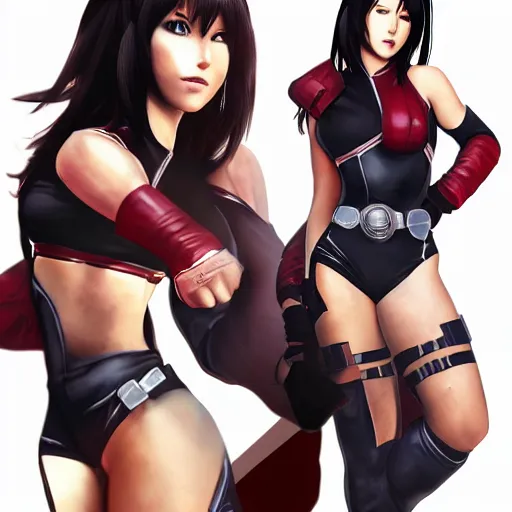 Image similar to high quality art of tifa lockhart as a marvel superhero, trending on artstation