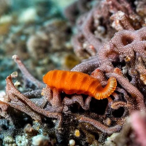 Image similar to close-up of a sea slug in its habitat
