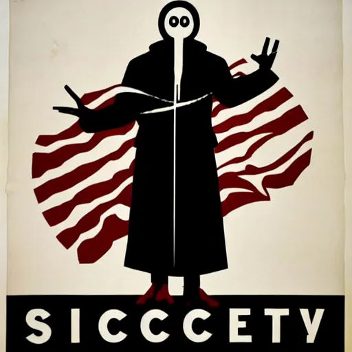 Prompt: Soviet era propaganda poster for fsociety from television show Mr Robot (2015)